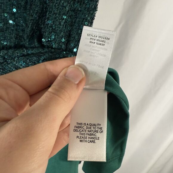 Lulus Mini Dress Women's Small Green Sequin VNeck Spaghetti Strap - Picture 7 of 11